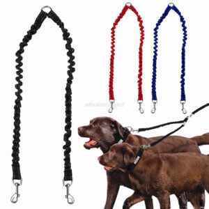 רצועת אלסטית זוגית עם שני כלבים עליה.